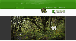 Desktop Screenshot of fiordlandconservationtrust.org.nz